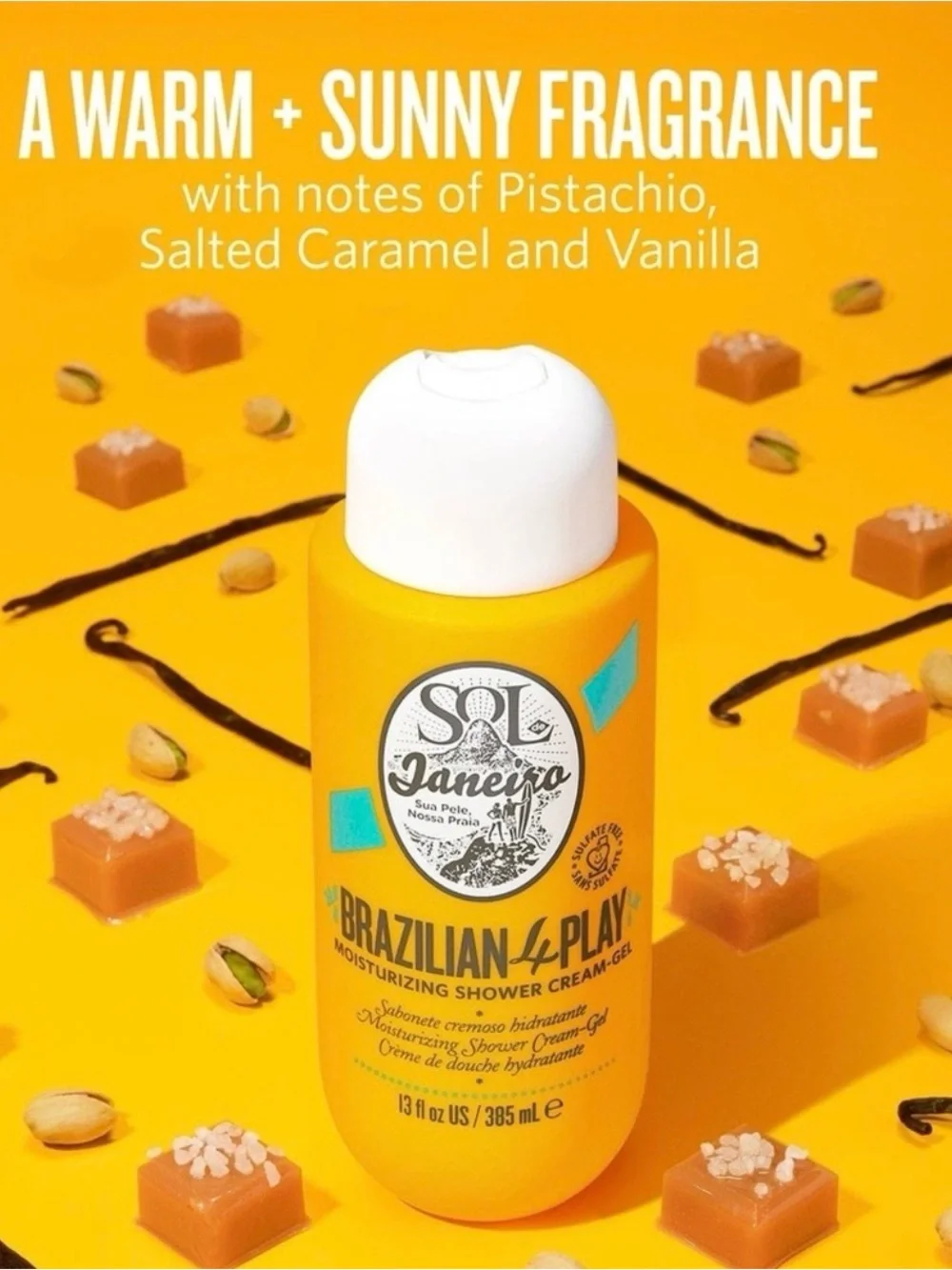 Sol De Janeiro BRAZILIAN 4 PLAY  MOISTURIZING SHOWER CREAM-GEL- TRAVEL NEW